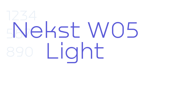 Nekst W05 Light font