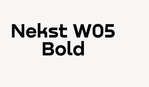 Nekst W05 Bold Font