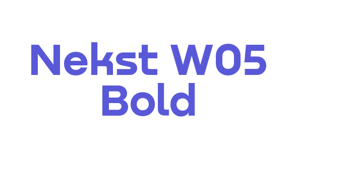 Nekst W05 Bold Font Download