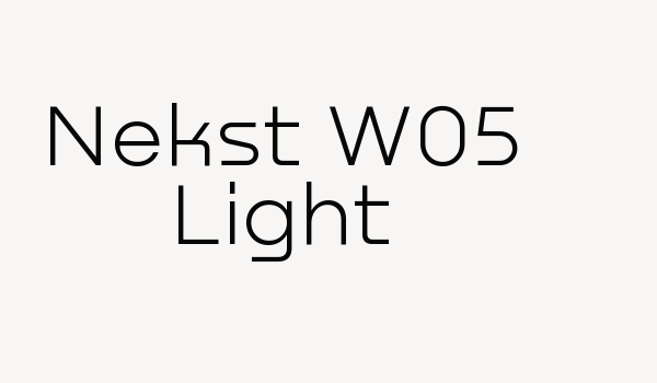 Nekst W05 Light Font