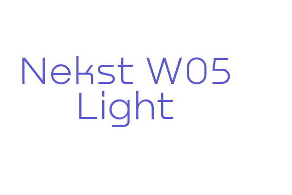 Nekst W05 Light Font