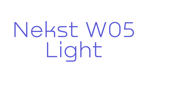 Nekst W05 Light Font Download