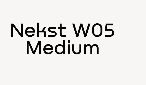 Nekst W05 Medium Font