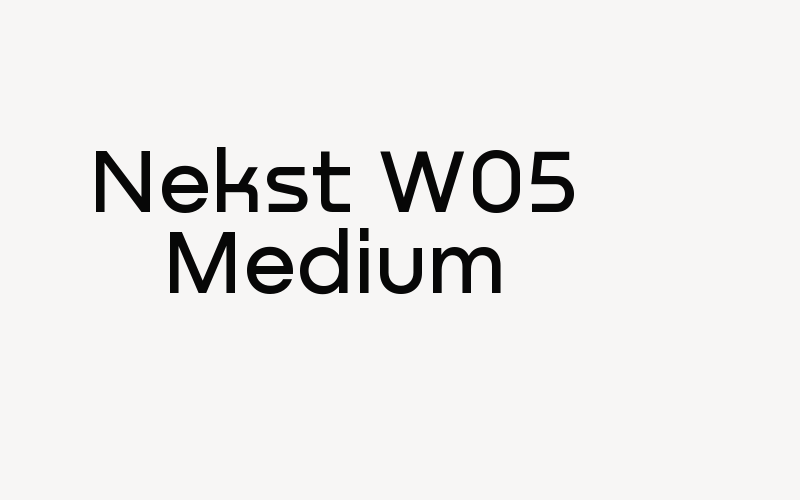 Nekst W05 Medium Font