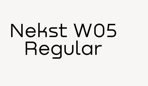 Nekst W05 Regular Font