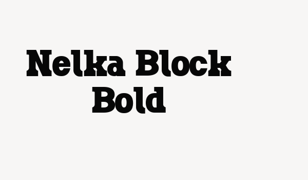 Nelka Block Bold Font