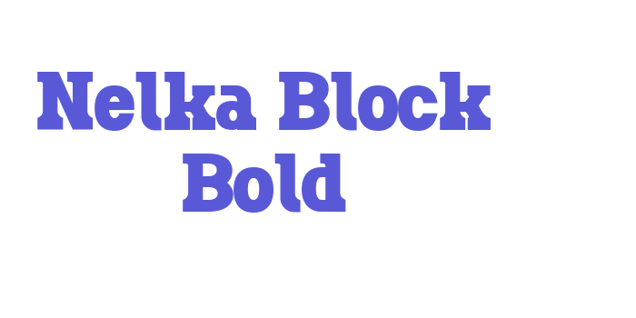 Nelka Block Bold Font