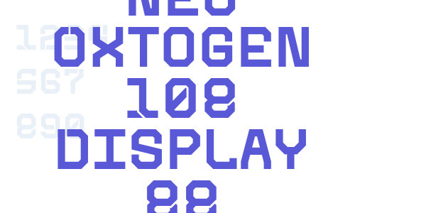 Neo Oxtogen 108 Display 88 font