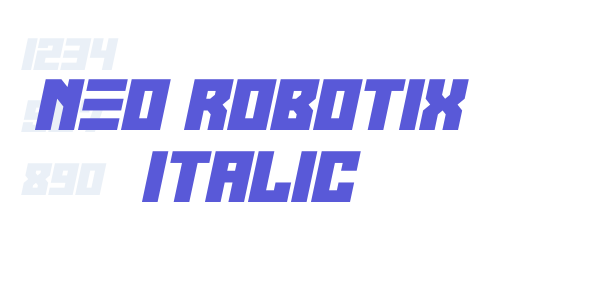 Neo Robotix Italic font free