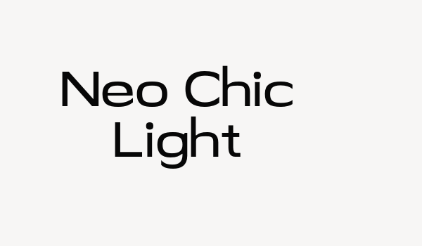 Neo Chic Light Font