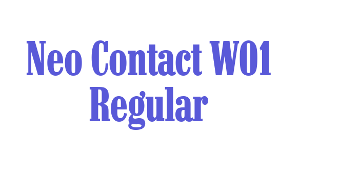 Neo Contact W01 Regular Font