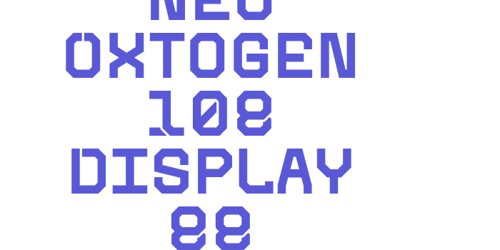 Neo Oxtogen 108 Display 88 Font Download