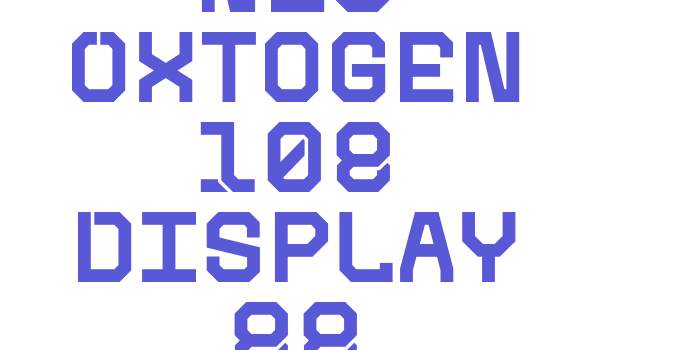 Neo Oxtogen 108 Display 88 Font