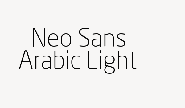 Neo Sans Arabic Light Font