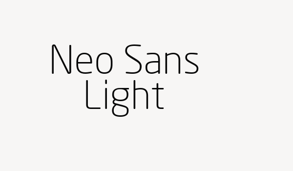 Neo Sans Light Font