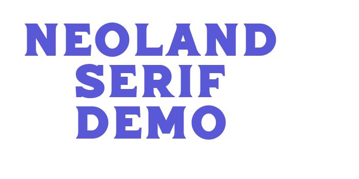 Neoland Serif Demo Font Download