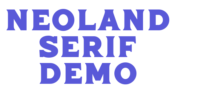 Neoland Serif Demo Font