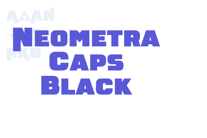 Neometra Caps Black font free