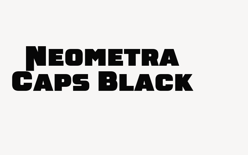 Neometra Caps Black Font