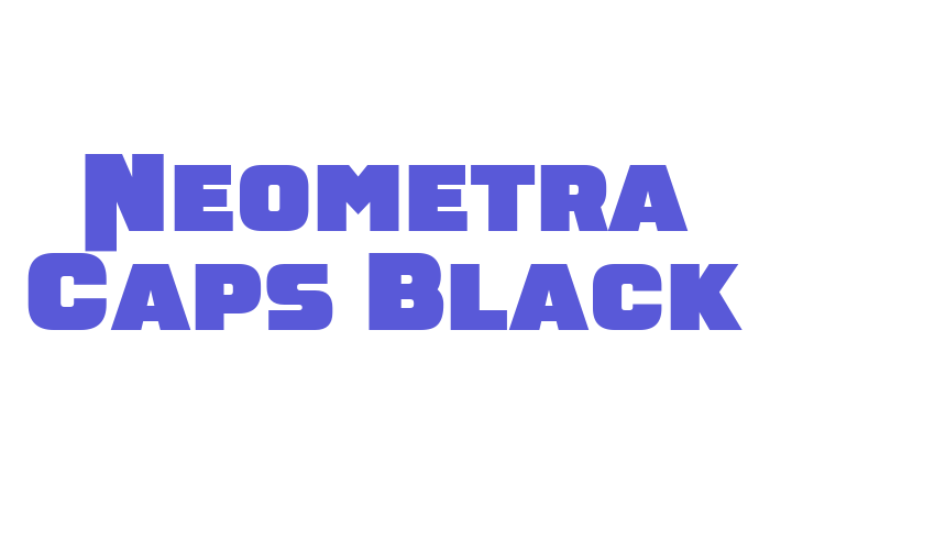 Neometra Caps Black Font