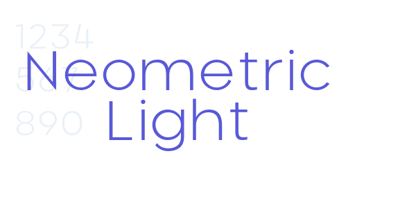 Neometric Light font free