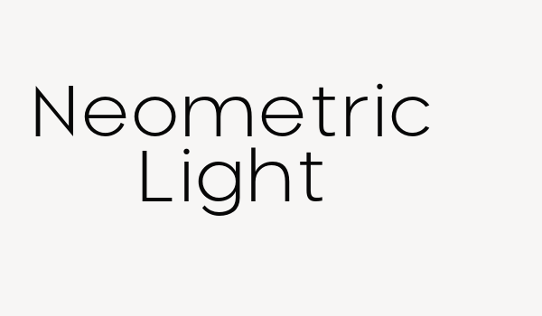 Neometric Light Font