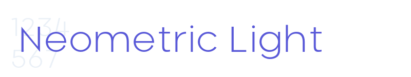 Neometric Light-related font