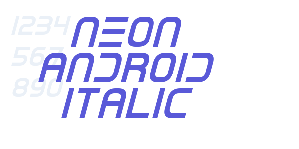 Neon Android Italic font free