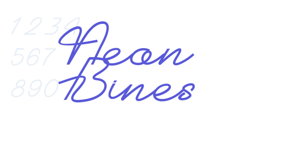 Neon Bines font free