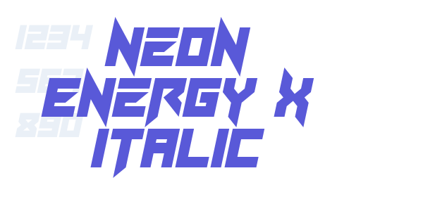 Neon Energy x Italic font free