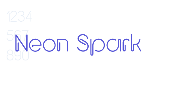 Neon Spark font free