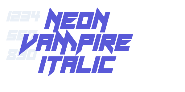 Neon Vampire Italic font free