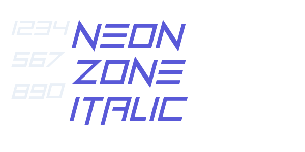 Neon Zone Italic font free