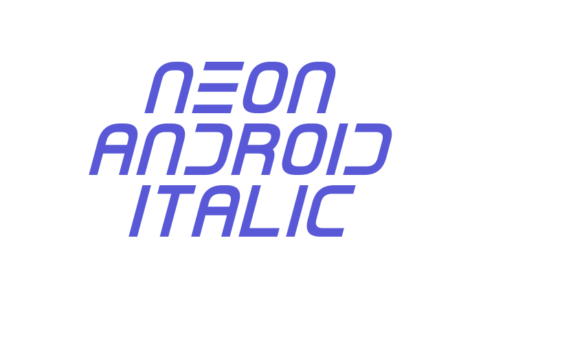 Neon Android Italic Font