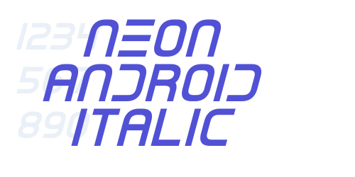 Neon Android Italic-font-download