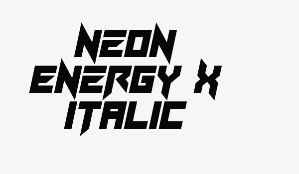 Neon Energy x Italic Font