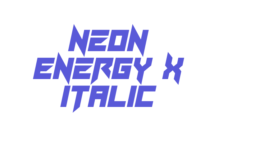 Neon Energy x Italic Font