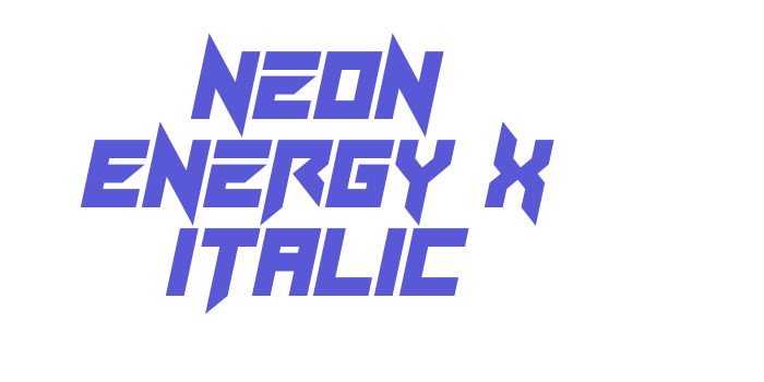 Neon Energy x Italic Font Download