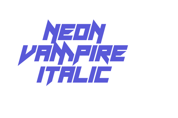 Neon Vampire Italic Font