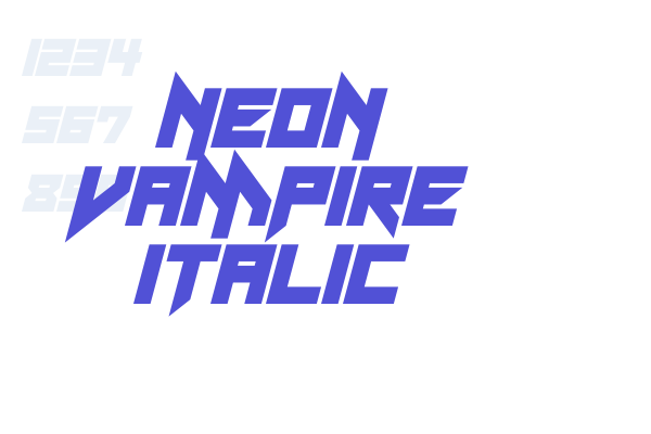 Neon Vampire Italic