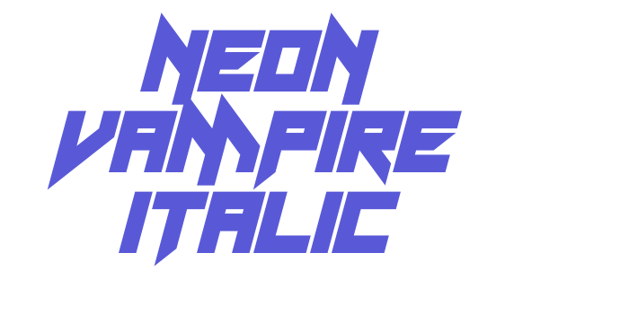 Neon Vampire Italic Font