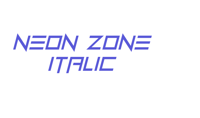 Neon Zone Italic Font