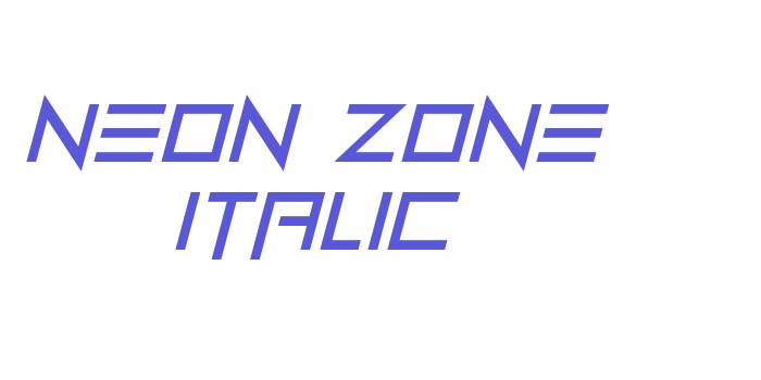 Neon Zone Italic Font Download