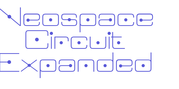 Neospace Circuit Expanded Font