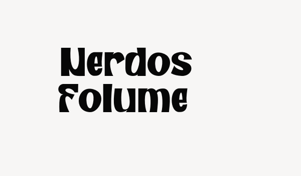 Nerdos Folume Font