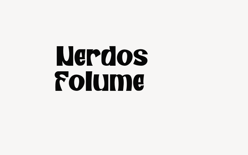 Nerdos Folume Font