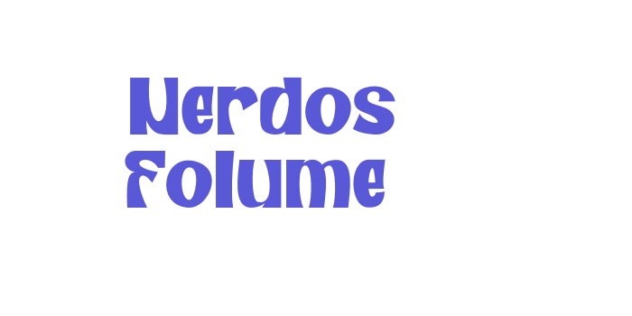 Nerdos Folume Font Download