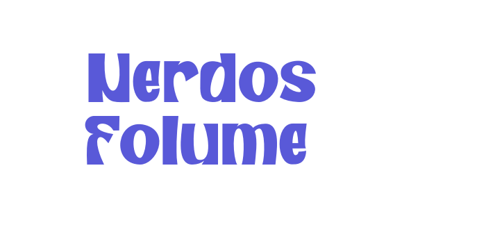 Nerdos Folume Font