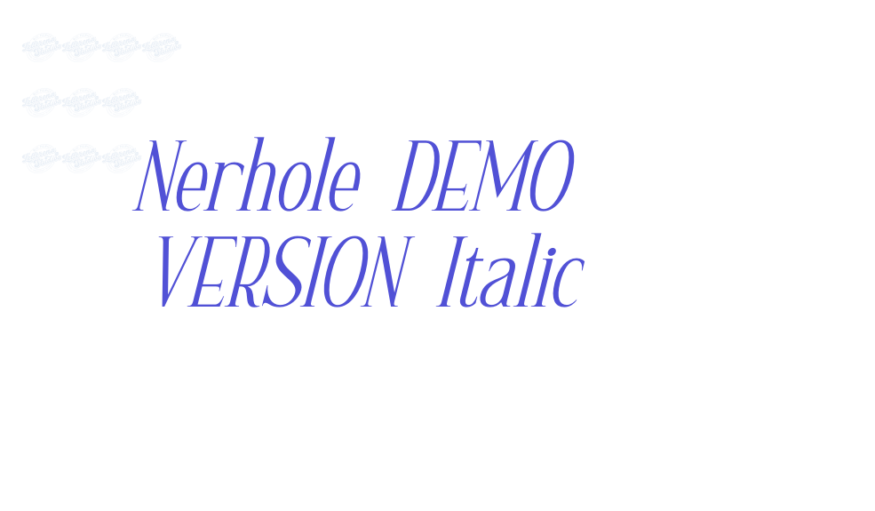 Nerhole DEMO VERSION Italic-font-download