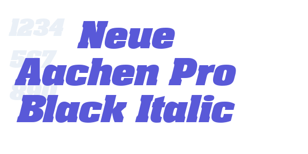 Neue Aachen Pro Black Italic font free